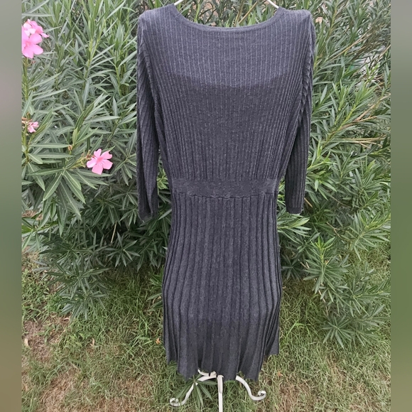 Calvin Klein Charcoal Long Sleeve Dress - Picture 2 of 3
